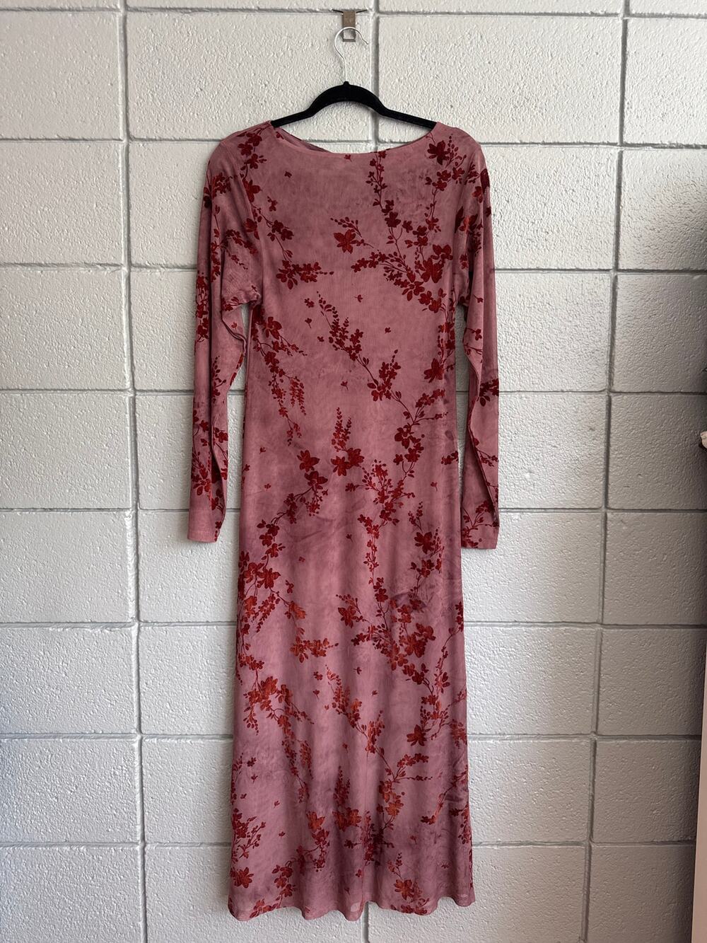 NWT Velvet Burnout Maxi Dress size S/M Whimsigoth Y2K Gothic Romantic